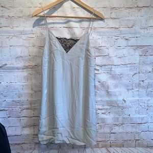 Wilfred Free slip dress light periwinkle Lace accent pullover mini lightweight